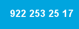 922 253 25 17 922 253 25 17